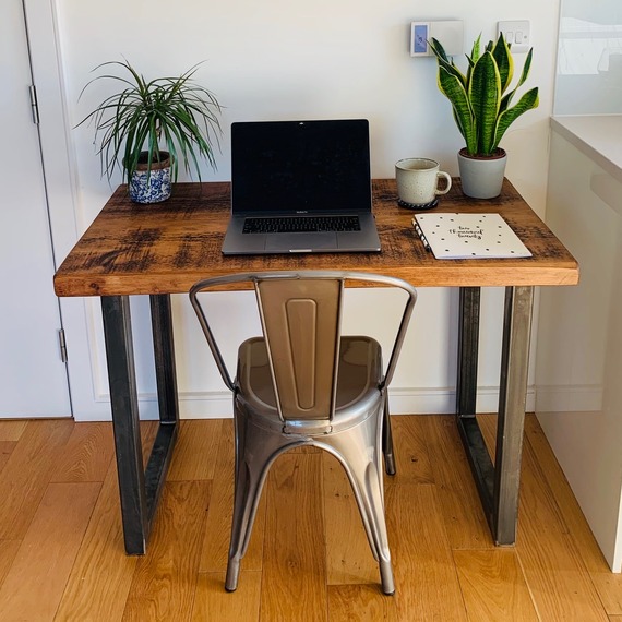 Handmade Rustic and Industrial Office Desk