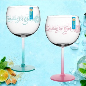 Set Of 2 Novelty Plastic Gin Glasses