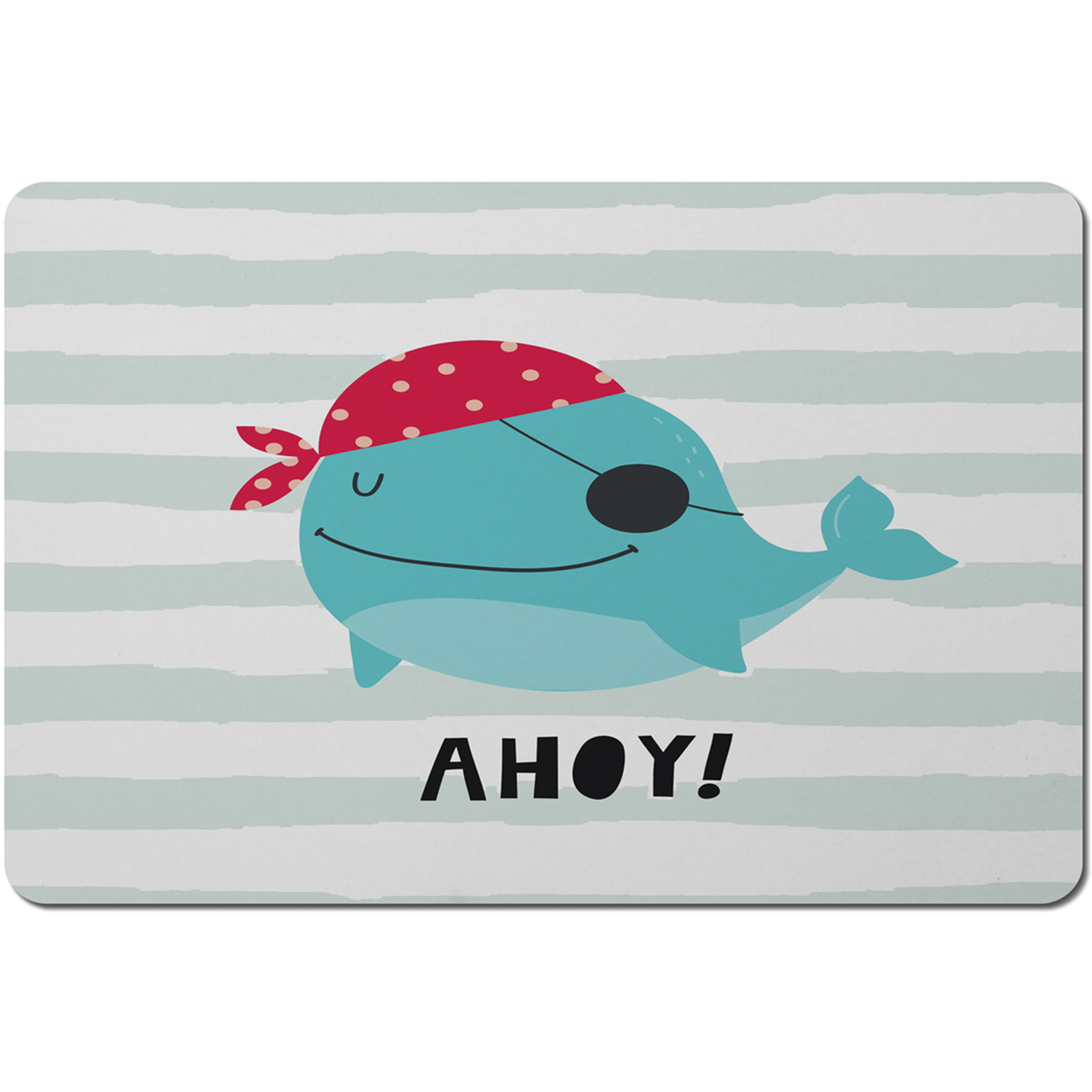 Ahoy! Whale Placemat - Blue