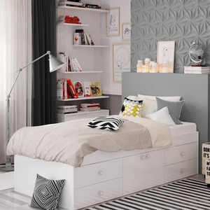 Multi Drawer Single 3ft Cabin Storage Bed - White