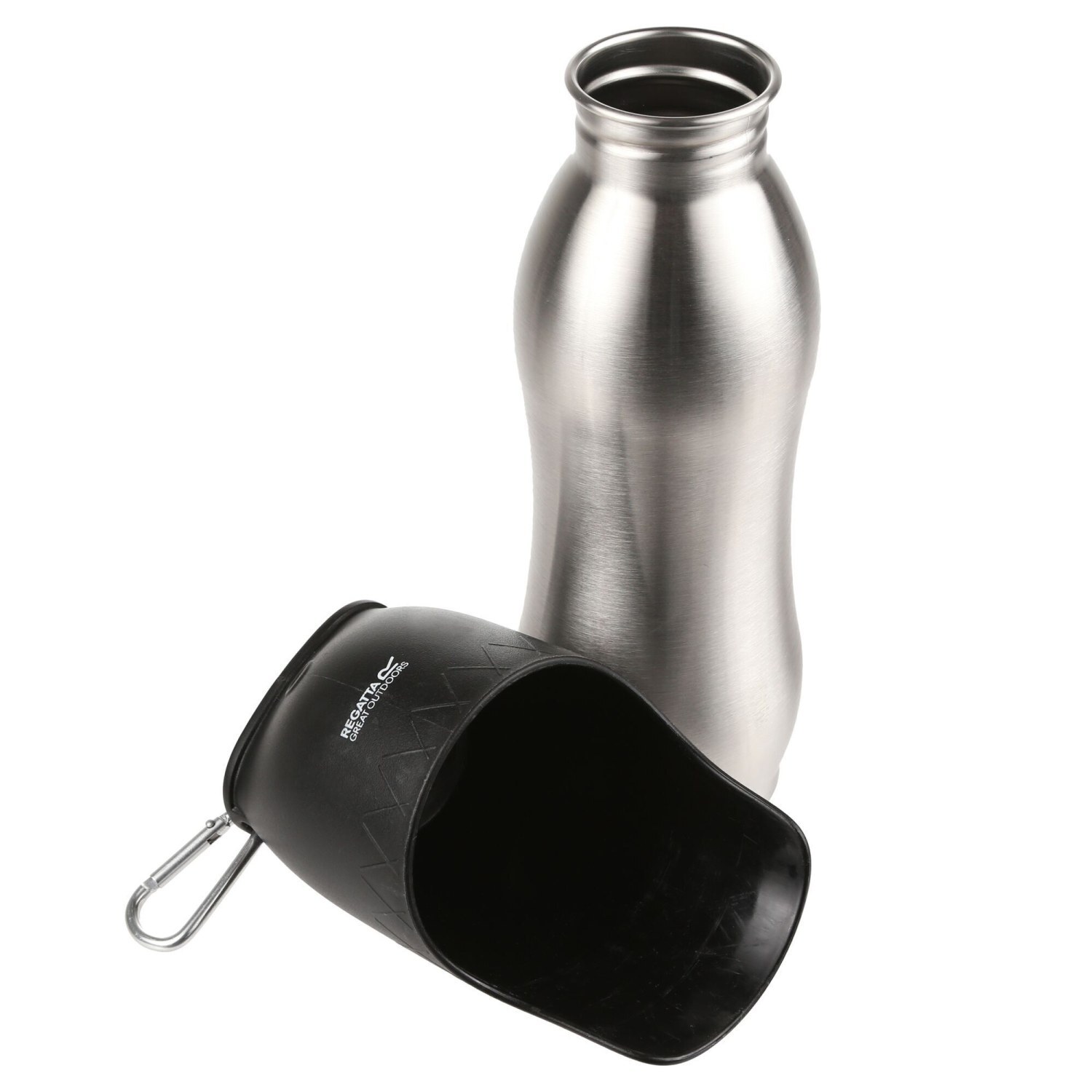 Stainless Steel Dog Water Bottle Silver