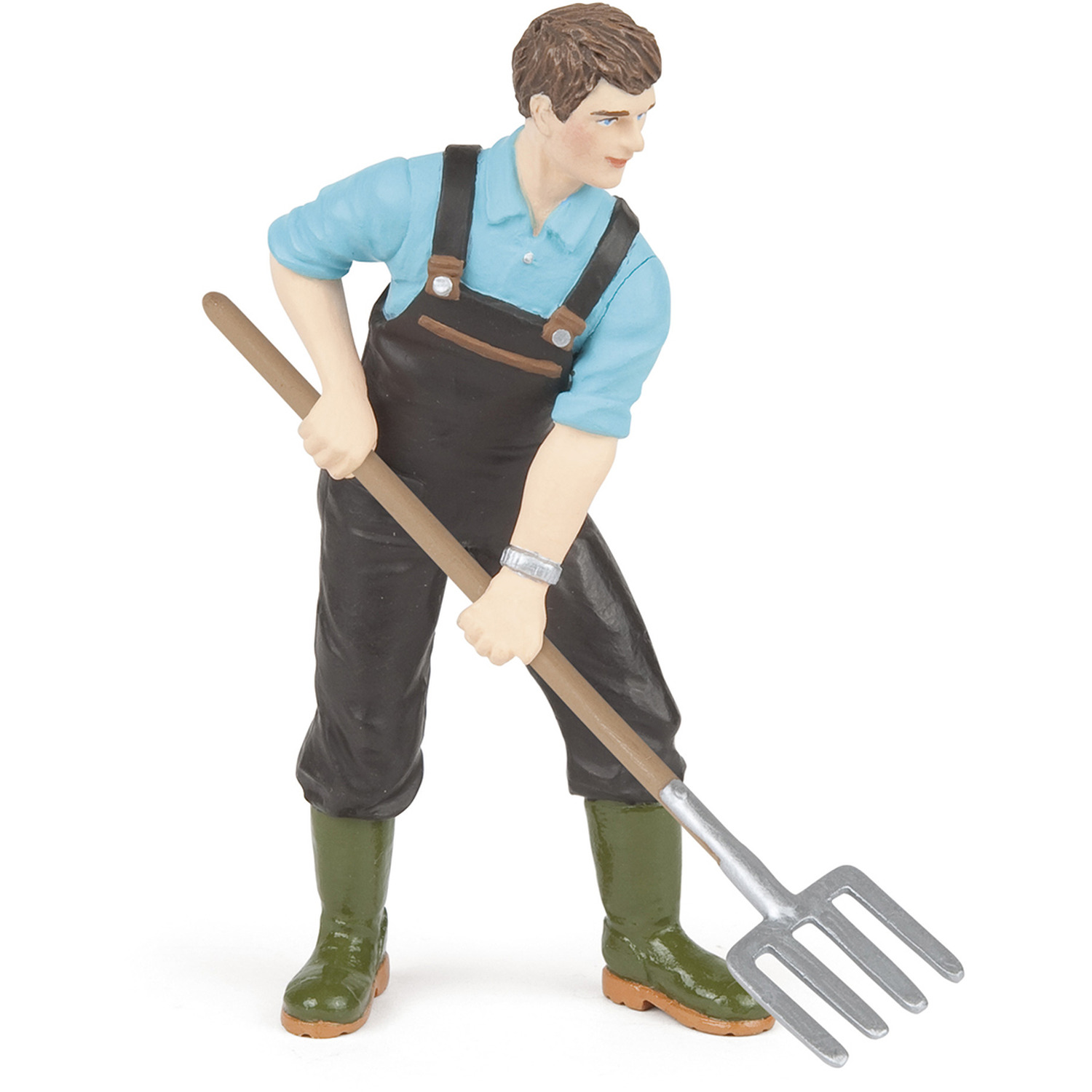 PAPO Farmyard Friends Gardener Toy Figure - Black