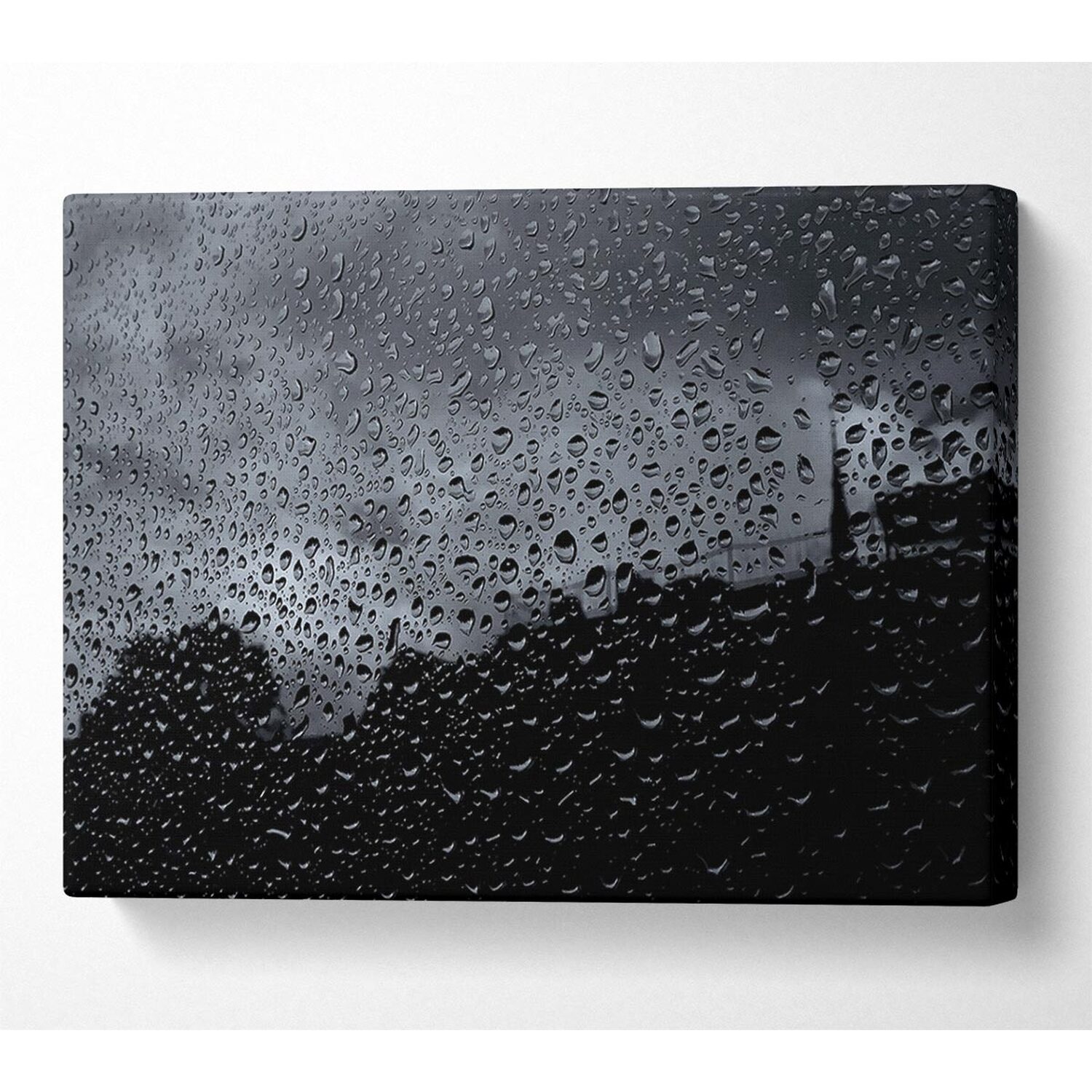 Wallart-Direct - City In The Rain Canvas Print Wall Art - Yellow / 101.6cm thumbnail
