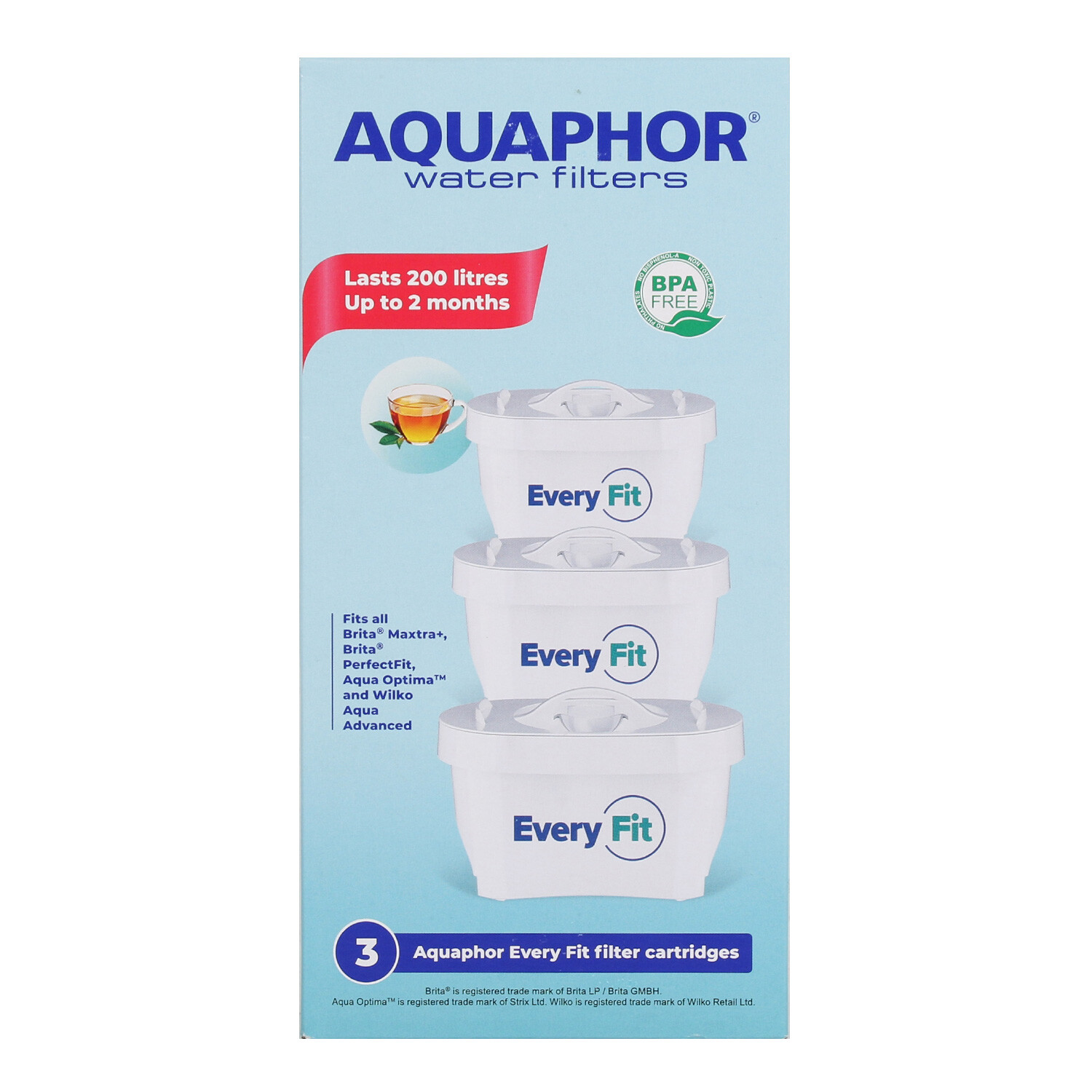 Image of Pack of 3 Aquaphor Every Fit Filter Cartridges