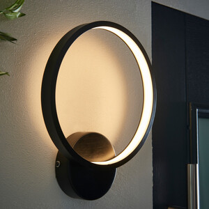 Kieron Designer Integrated LED Ring Light Textured Black IP44
