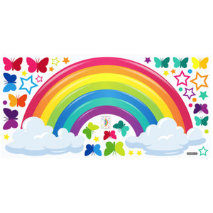 Rainbow and Butterfly Wall Stickers