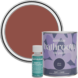 Rust-Oleum Bathroom Tile Paint in Gloss Finish - Fire Brick 750ml