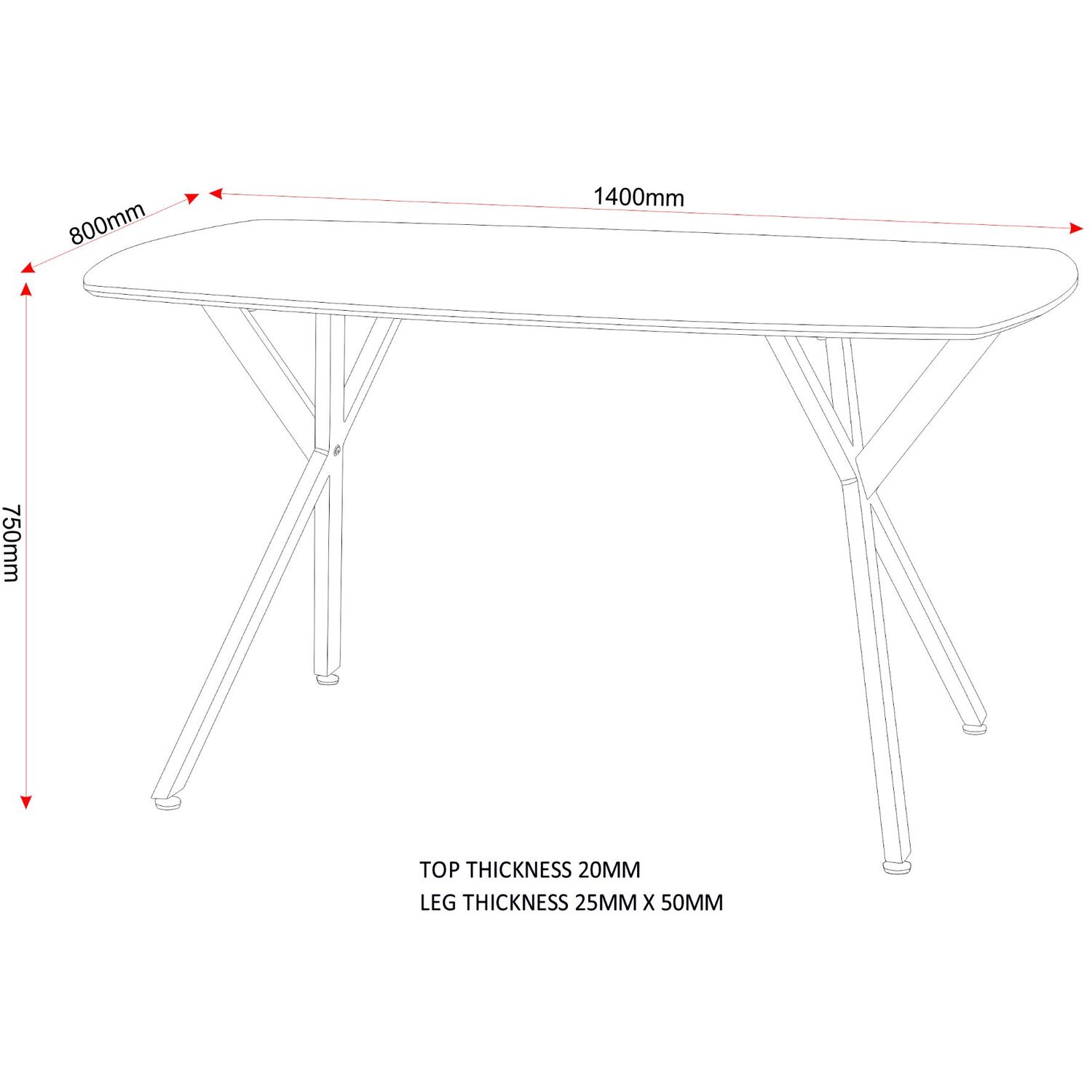 Athens Rectangular Dining Set - Concrete Effect