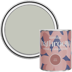 Rust-Oleum Bathroom Wood  Cabinet Paint in Satin Finish - Tyne Fog 750ml