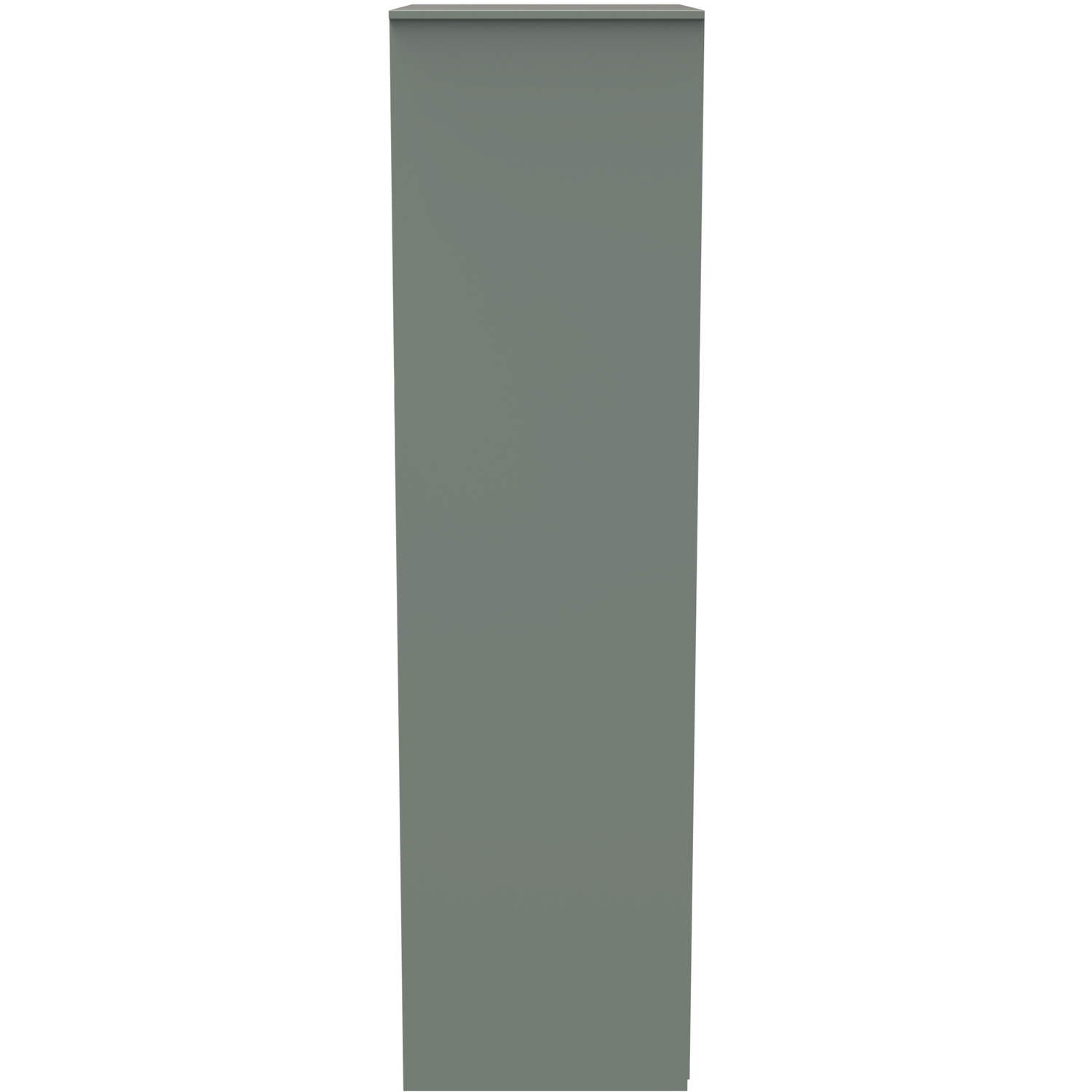 Hong Kong Ready Assembled Gold Hairpin Legs Tall Plain Wardrobe - Reed Green
