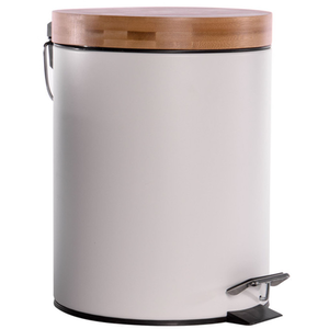 5L Bathroom Bin with Bamboo Lid