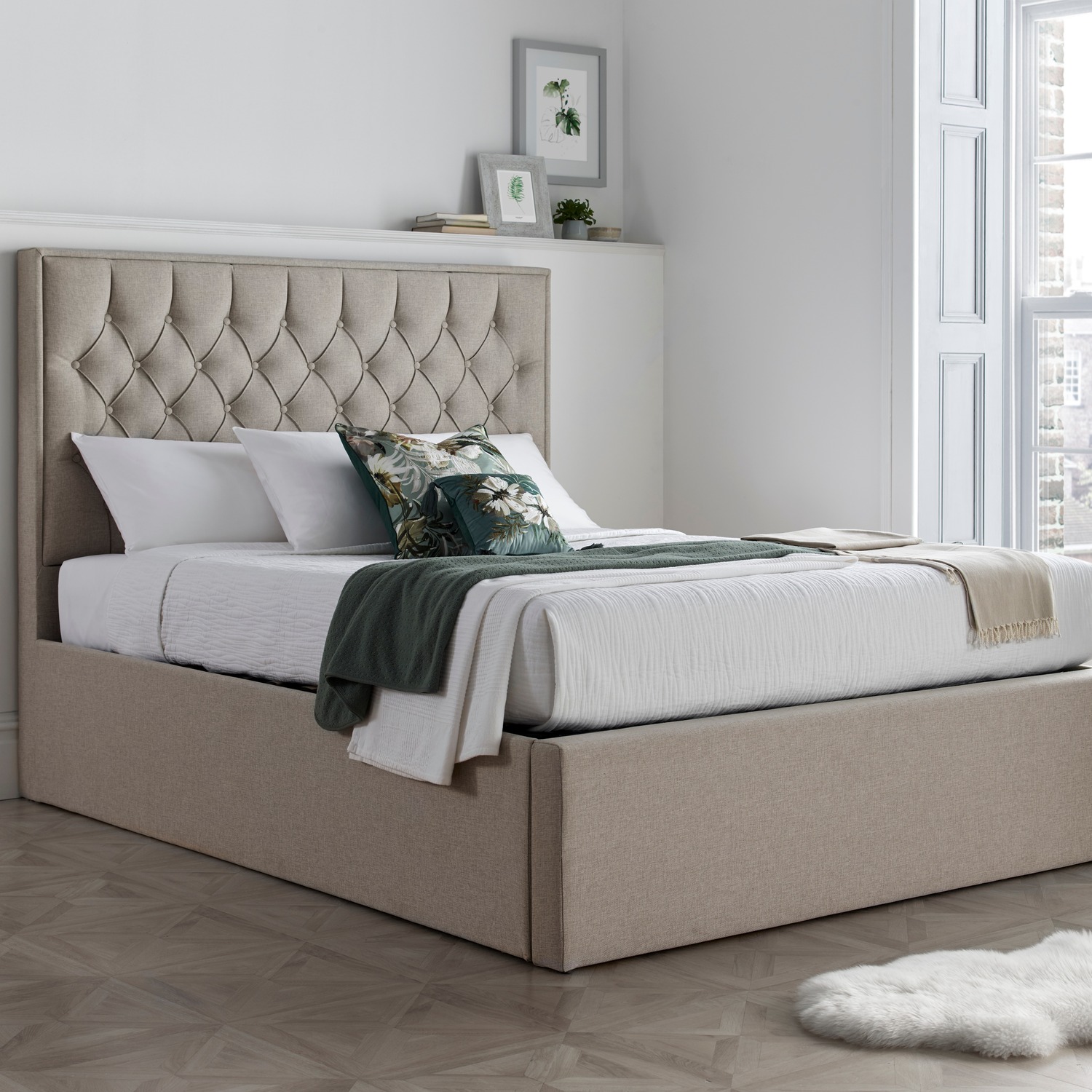 Wilson Oatmeal Fabric Ottoman Bed wilson-oatmeal-fabric-ottoman-bed