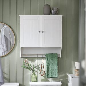 SoBuy Wall Cabinet Medicine Storage Cabinet with Hanging Rail