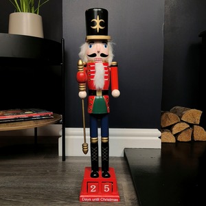 Countdown Wooden Christmas Nutcracker Decoration