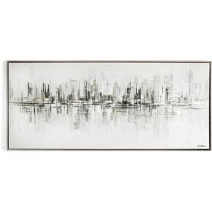 New York Relfections Handpainted Framed Canvas