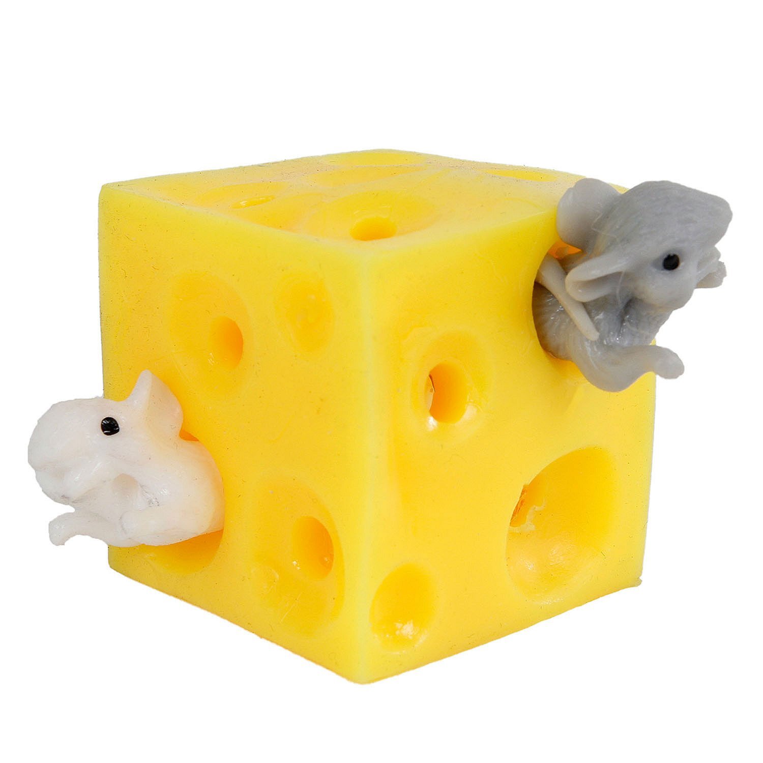 Bouncing Stretchy Cheese and Mice - Multicolour