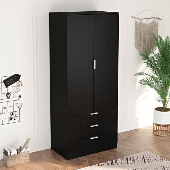 Home Source Phoenix 2 Door 3 Drawer Wardrobe Storage Unit  