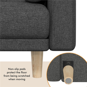 Yaheetech 3 Seater Sofa Bed with 2 Pillows shot 5701091