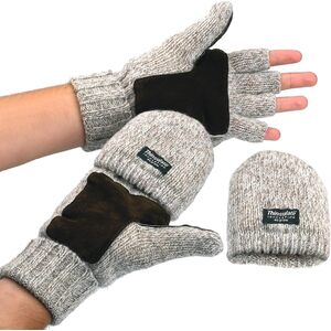 Thinsulate Fingerless Gloves with Mitten Tops