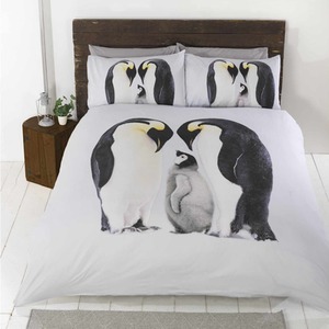 Penguin Polycotton Duvet Set With Pillowcase