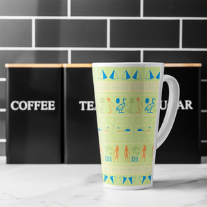 Hieroglyphic Egyptian Language Symbols Latte Mug