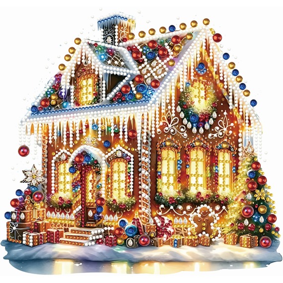 Festive Christmas House Diamond Painting Kit