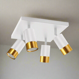 CGC PUZON Adjustable Four Head GU10 Ceiling Spotlight Bar Light