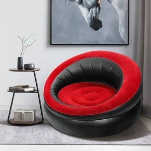 Inflatable Chair Air Bed Couch Seat Black