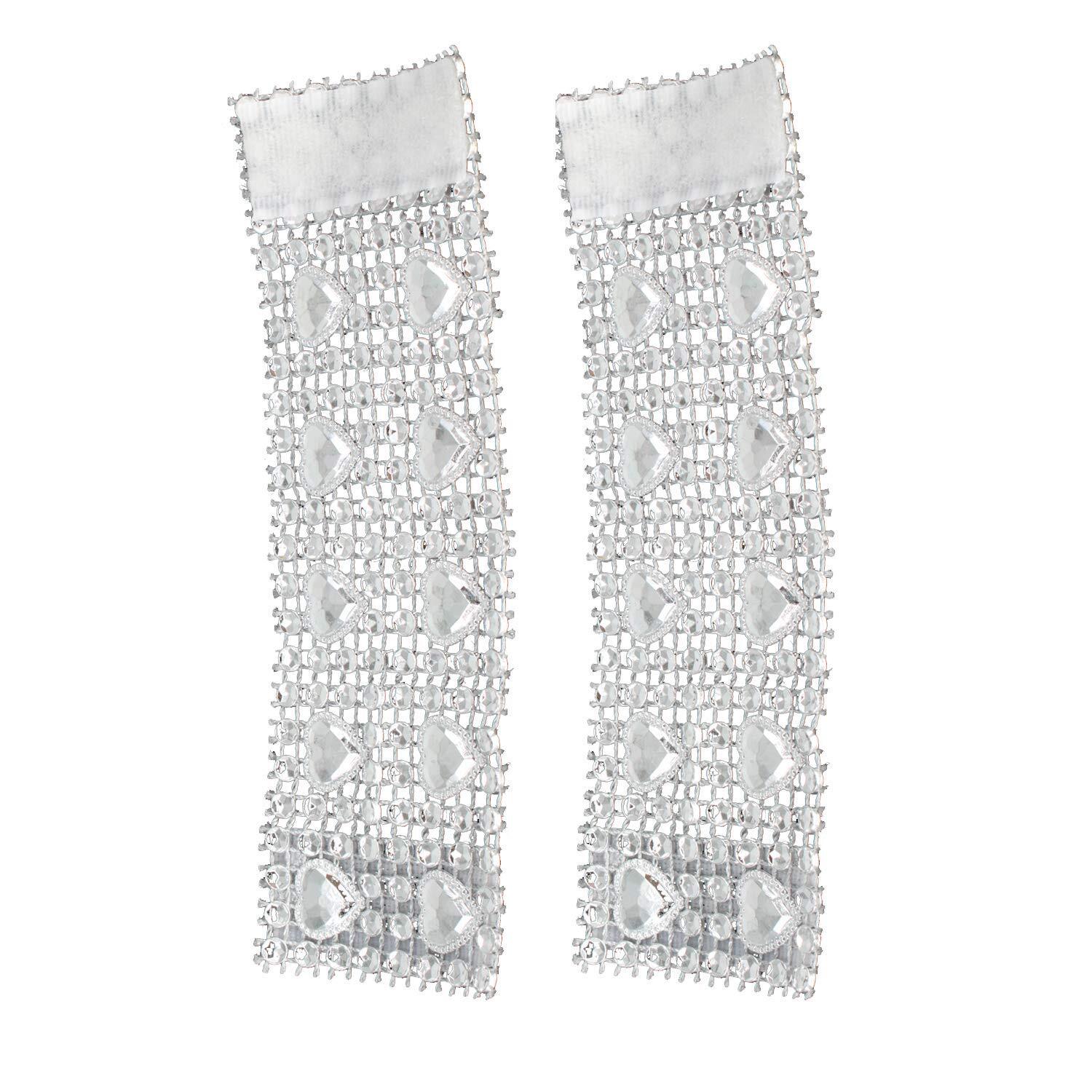 Image of Rhinestone Napkin Rings - Silver