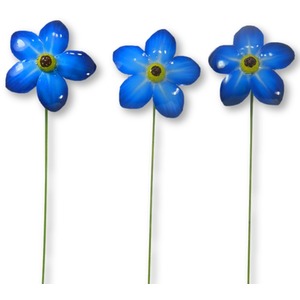Metal Forget Me Not Flower Garden Ornament