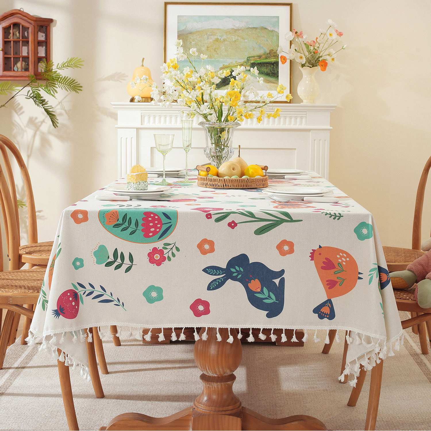 Easter Printed Tablecloth — free download