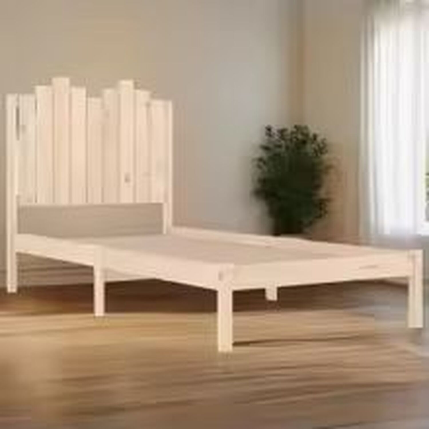 Small Singletwin Solid Wood Bed Frame No Mattress - Brown