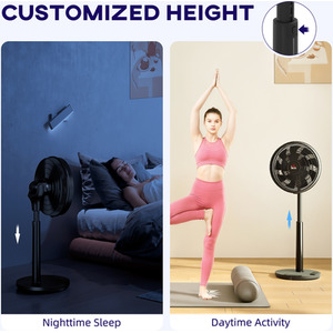 HOMCOM Quiet Pedestal Fan with Oscillating Tilt