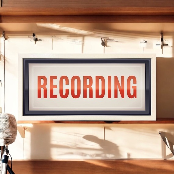Wall Art Framed Print  Recording Sign