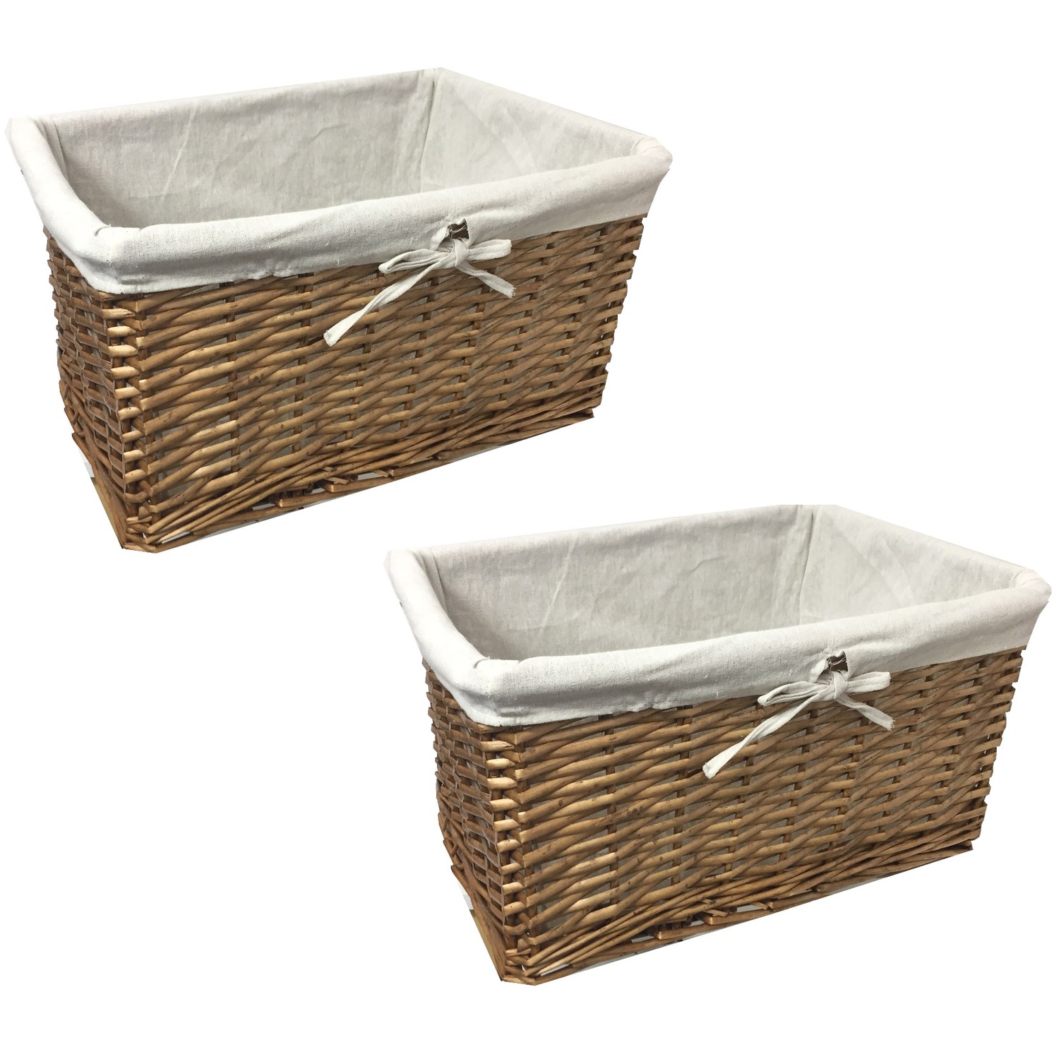 Image of Set Of 2 Willow Wicker Wider&hellip;