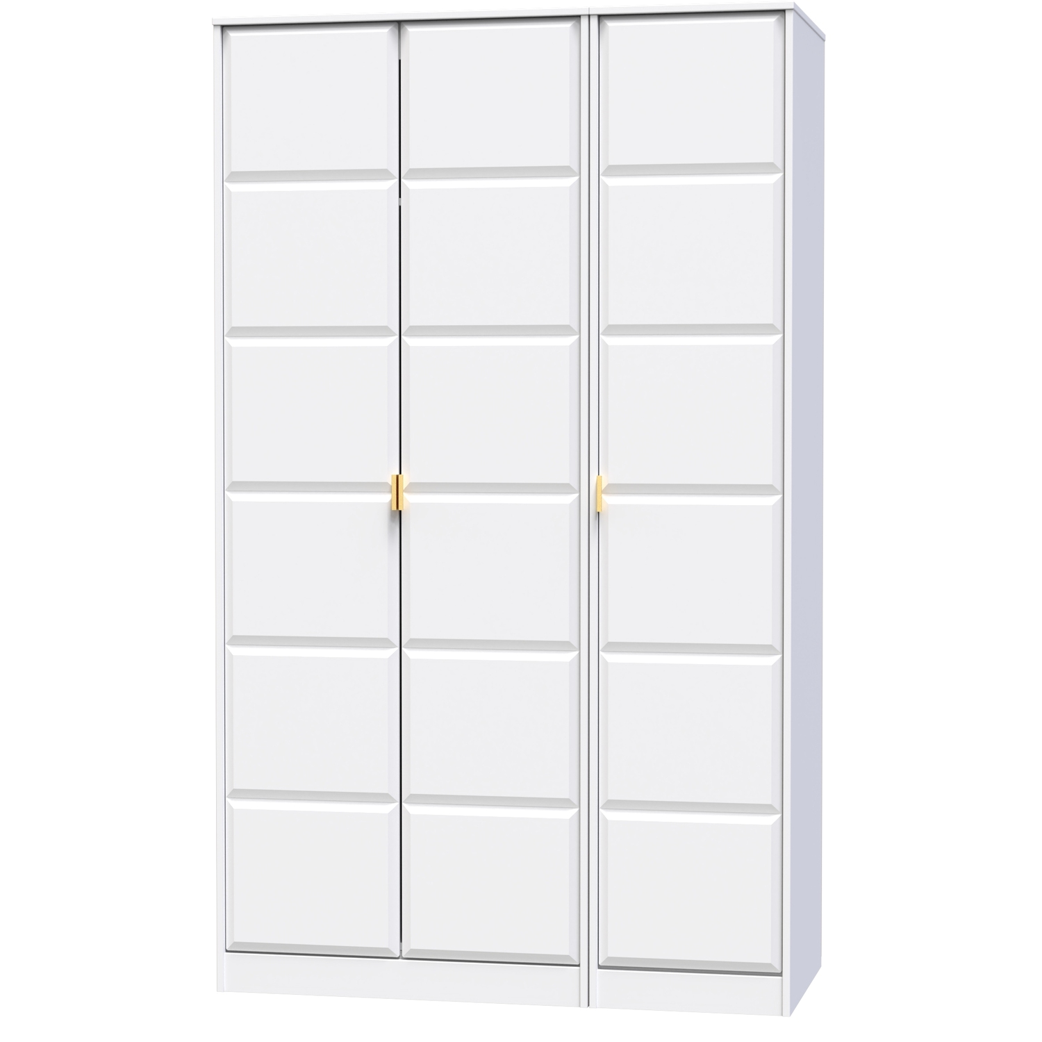 Cube Ready Assembled 3 Door Wardrobe - White Matt