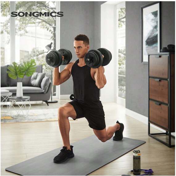 SONGMICS 2-in-1 Adjustable Dumbbells Set