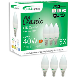 E14 Small Edison Screw Dimmable LED Candle Bulbs 4.7W Warm White Natural White