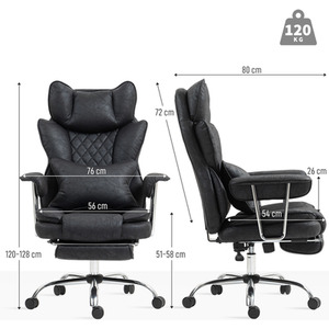 Reclining Executive Office Chair, Thick Padded