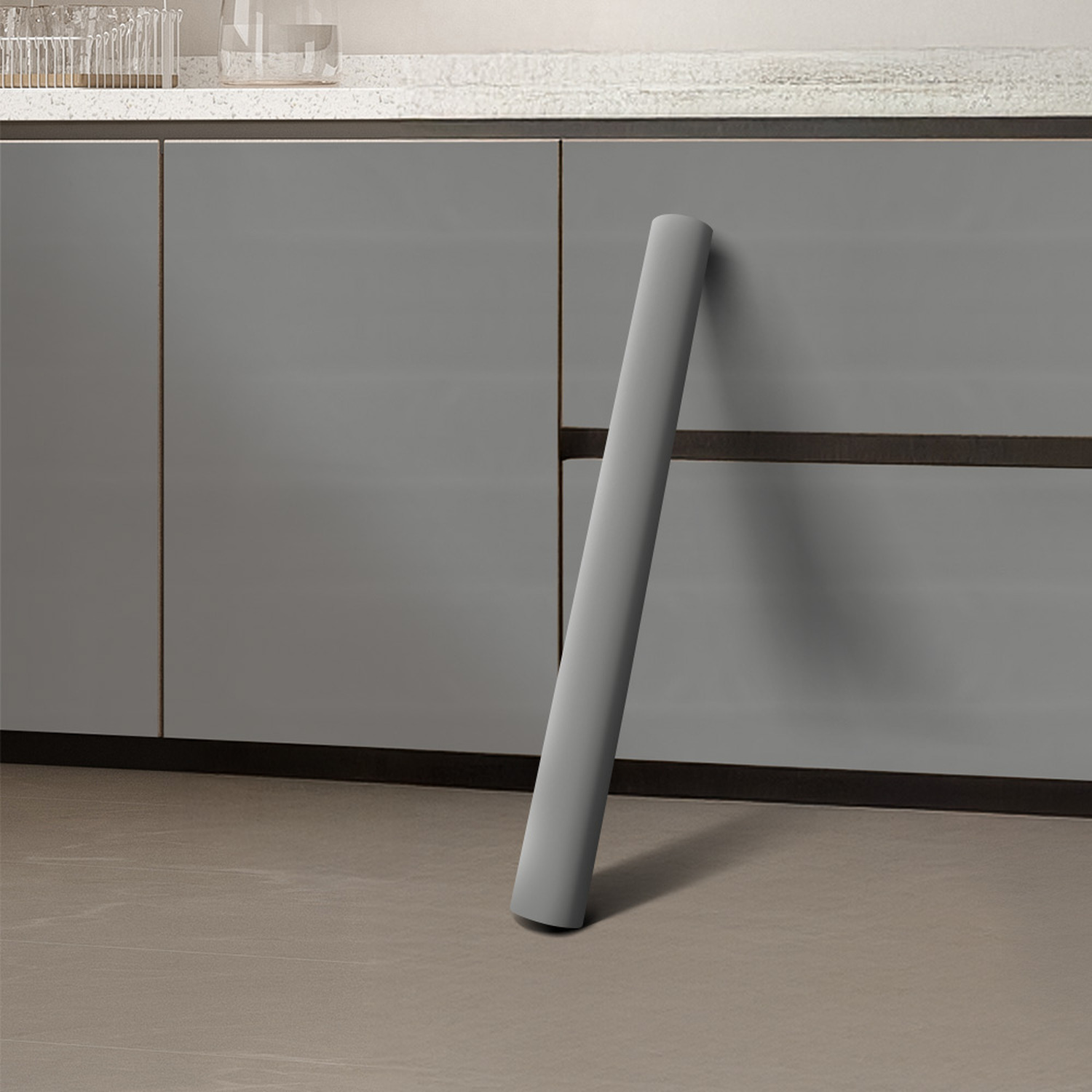 Waterproof Self Adhesive PVC Plain Wallpaper - Dark Grey