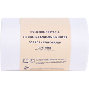 Sanitary Bin Liner Trash Rubbish Disposal Bags for 20L Bin