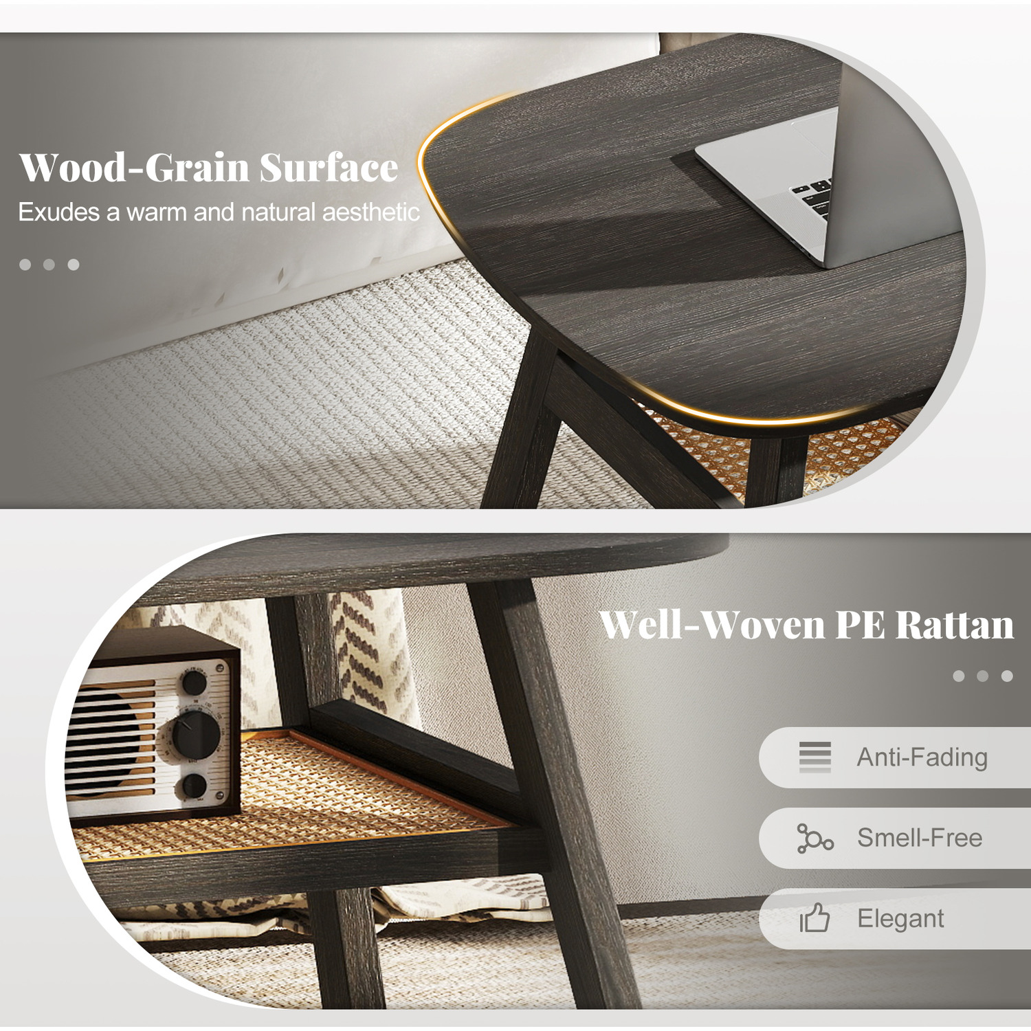 2-Tier Rectangular Center Table