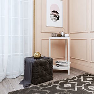 CL Scarlett End Table Set White Marble