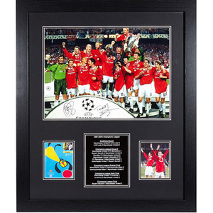 Solskjaer and Sheringham dual Signed and Framed Manchester United Photo