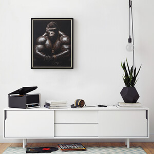 Tattooed Gorilla Gloss Art Frame