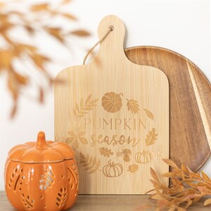 Pumpkin Season Bamboo Serving Board For Fall Gatherings