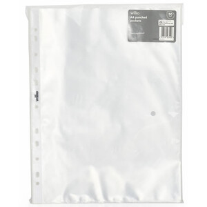 Pack of 50 Plastic Punched Pockets