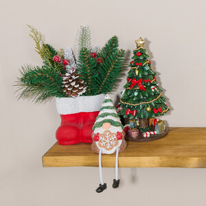 Glitter Gingerbread Gonk Shelf Sitter