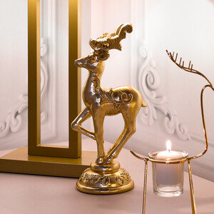 Elegant Gold Stag Ornament