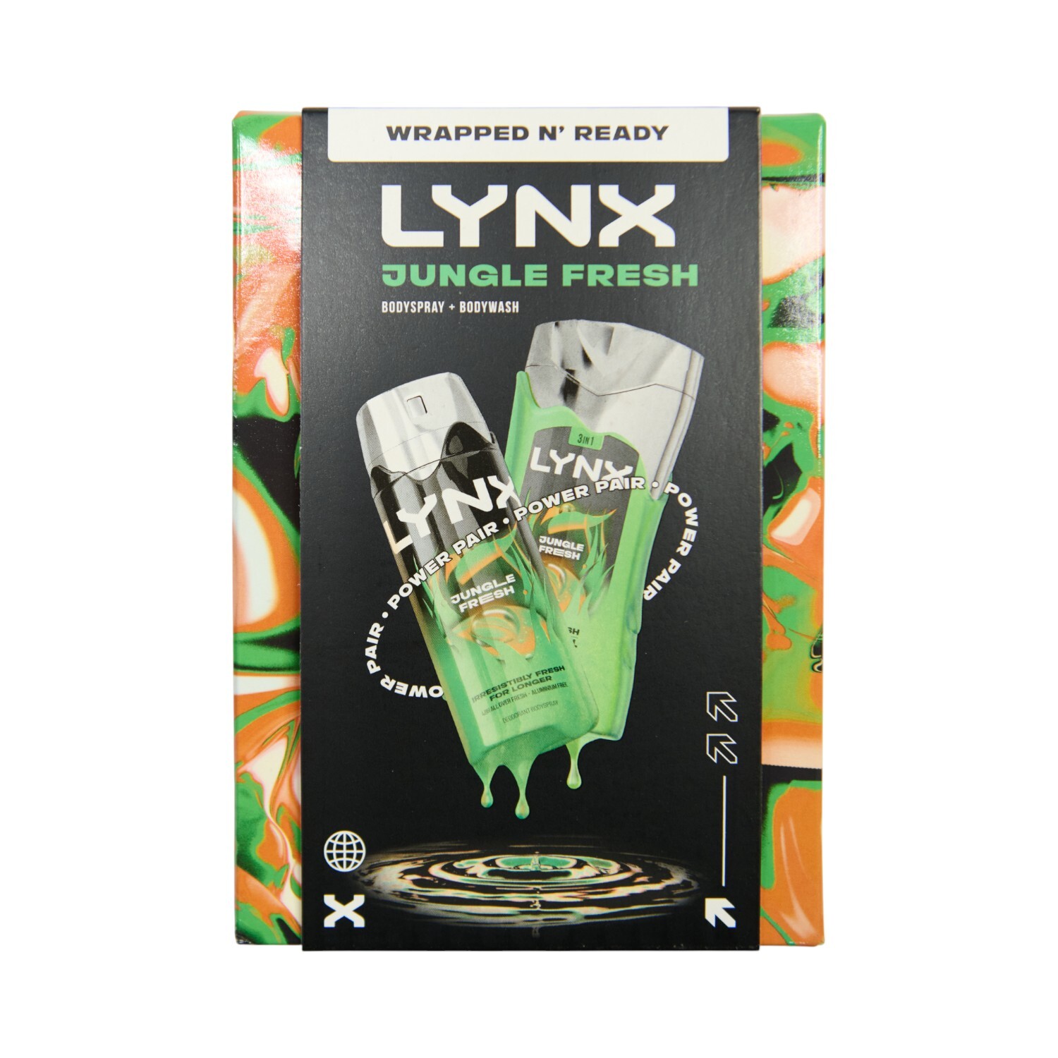 Lynx Jungle Fresh Body Wash & Spray Gift Set – 2 Piece – Brand New - Image 2